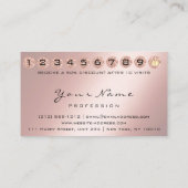 ロイヤリティカード10パンチクラウンバラQRロゴ写真 名刺 (裏面)