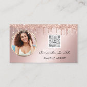 ロイヤリティカード10パンチクラウンバラQRロゴ写真 名刺 (正面)