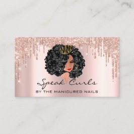 ロイヤリティカード10パンチゴールデンクラウンバラヘア 名刺