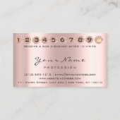 ロイヤリティカード10パンチゴールデンクラウンバラ爪、 ネイル 名刺 (裏面)