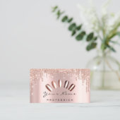 ロイヤリティカード10パンチゴールデンクラウンバラ爪、 ネイル 名刺 (スタンド正面)