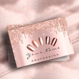 ロイヤリティカード10パンチゴールデンクラウンバラ爪、 ネイル 名刺