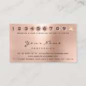 ロイヤリティカード10パンチゴールデングロウンバラ爪、 ネイル 名刺 (裏面)