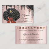 ロイヤリティカード10パンチ巻きヘアドレッサークラウン 名刺 (正面/裏面)