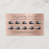 ロイヤリティカード10メイクアップまつげ拡張ピンクグレー ロイヤリティカード (裏面)