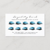 ロイヤリティカード10メイクアップまつげ拡張ブルーネイビー ロイヤリティカード (裏面)