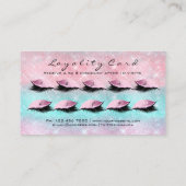 ロイヤリティカード10メイクアップまつげ拡張ブルーピンク ロイヤリティカード (裏面)