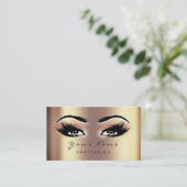 ロイヤリティカード10メイクアップまぶし拡張セピア金ゴールド ロイヤリティカード (スタンド正面)