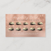 ロイヤリティカード10メイクアップフラッシュバラ金ゴールドグリッター ロイヤリティカード (裏面)