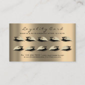 ロイヤリティカード10メイクアップラッシュアーティストエクステンション金ゴールド ロイヤリティカード (裏面)