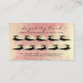 ロイヤリティカード10メイクアップラッシュエクステンションピーチバラ ロイヤリティカード (裏面)