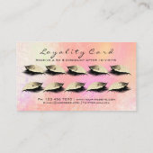 ロイヤリティカード10メイクアップラッシュエクステンションピーチピンク ロイヤリティカード (裏面)