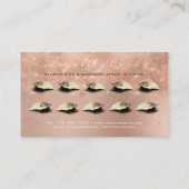 ロイヤリティカード10メイクアップラッシュピンクローズ金ゴールドルクス ロイヤリティカード (裏面)