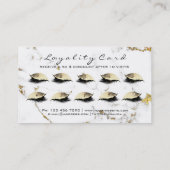 ロイヤリティカード10メイクアップラッシュ伸張大理石金ゴールド ロイヤリティカード (裏面)