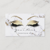 ロイヤリティカード10メイクアップラッシュ伸張大理石金ゴールド ロイヤリティカード (正面)