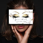 ロイヤリティカード10メイクアップラッシュ伸張大理石金ゴールド ロイヤリティカード