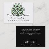 ロイヤリティカード2:: ケルト族のシャムロックのデザイン2 ロイヤリティカード (正面/裏面)