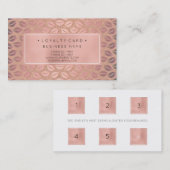 ロイヤリティカード6パンチカスタマー美しいサロンリップ ロイヤリティカード (正面/裏面)