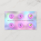 ロイヤリティカード6パンチピンクメイクアップアーティストホログラフ ロイヤリティカード (裏面)