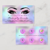 ロイヤリティカード6パンチピンクメイクアップアーティスト ロイヤリティカード (正面/裏面)