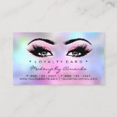 ロイヤリティカード6パンチピンクメイクアップアーティスト ロイヤリティカード (正面)