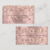 ロイヤリティカード6パンチフローラグリットハートバラドリップ ロイヤリティカード (正面/裏面)