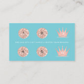 ロイヤリティカード6パンチメイクアップアーティストクラウンブルーバラ ロイヤリティカード (裏面)