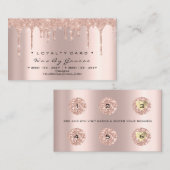 ロイヤリティカード6パンチメイクアップアーティストグリッターバラ ロイヤリティカード (正面/裏面)