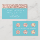 ロイヤリティカード6パンチメイクアップアーティストスパークバラブルー ロイヤリティカード (正面/裏面)