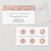 ロイヤリティカード6パンチメイクアップアーティストスパークピンクWhit ロイヤリティカード (正面/裏面)