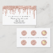 ロイヤリティカード6パンチメイクアップアーティストハートバラスパー ロイヤリティカード (正面/裏面)