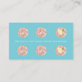 ロイヤリティカード6パンチメイクアップアーティストハートバラブルー ロイヤリティカード (裏面)