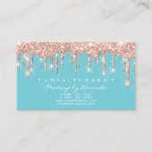 ロイヤリティカード6パンチメイクアップアーティストハートバラブルー ロイヤリティカード (正面)