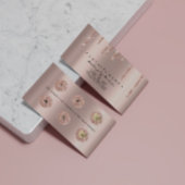 ロイヤリティカード6パンチメイクアップアーティストハートバラ金ゴールド ロイヤリティカード