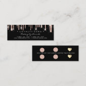 ロイヤリティカード6パンチメイクアップアーティストハートバラBlac ロイヤリティカード (正面/裏面)