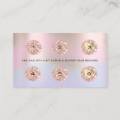 ロイヤリティカード6パンチメイクアップアーティストハート ロイヤリティカード (裏面)