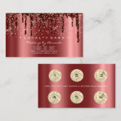 ロイヤリティカード6パンチメイクアップアーティスト紙吹雪ドリップ ロイヤリティカード (正面/裏面)