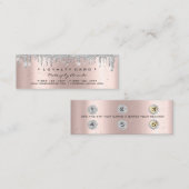 ロイヤリティカード6パンチメイクアップグレーハートバラ小 ロイヤリティカード (正面/裏面)