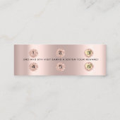 ロイヤリティカード6パンチメイクアップハートバラ金ゴールド小 ロイヤリティカード (裏面)