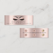 ロイヤリティカード6パンチメイクアップハートバラ金ゴールド小 ロイヤリティカード (正面/裏面)