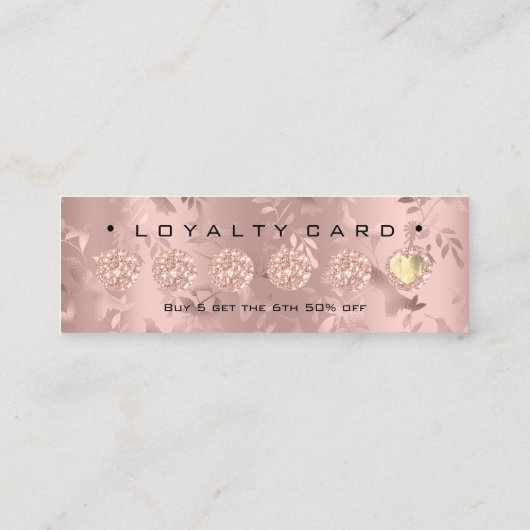 ロイヤリティカード6パンチメイクアップフローラハートバラルクス ロイヤリティカード (裏面)