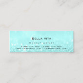 ロイヤリティカード6パンチメイクアップヘアハートブルー小 ロイヤリティカード (正面)