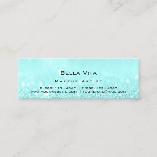 ロイヤリティカード6パンチメイクアップヘアハートブルー小 ロイヤリティカード (正面)