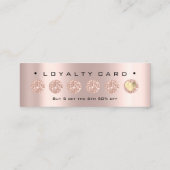ロイヤリティカード6パンチメイクアップ美しいハートバラVIP ロイヤリティカード (裏面)