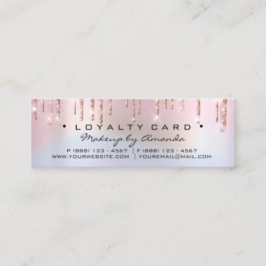 ロイヤリティカード6パンチメイクホログラフバラ グラデーション ロイヤリティカード (正面)