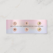 ロイヤリティカード6パンチメイクホログラフバラ グラデーション ロイヤリティカード (裏面)