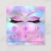 ロイヤリティカード6パンチメイクメイクアイラッシュハートピンク ロイヤリティカード (裏面)