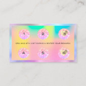 ロイヤリティカード6パンチメイク爪、 ネイルホログラフロゴ ロイヤリティカード (裏面)