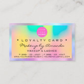 ロイヤリティカード6パンチメイク爪、 ネイルホログラフロゴ ロイヤリティカード (正面)