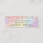 ロイヤリティカード6パンチメイク爪、 ネイル自筆小形 ロイヤリティカード (正面)